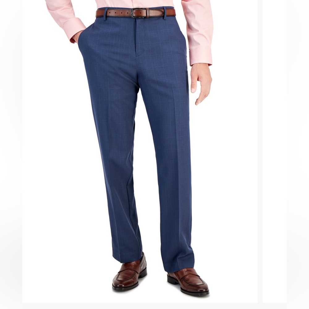 Perry Ellis Blue Dress Pants with Textured Fabric